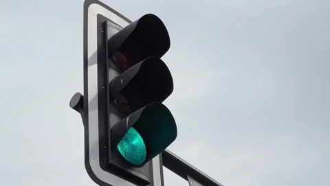 Traffic light Green to Red Video stock 346179772