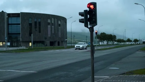 Traffic light with heart shaped stop sign Stock-Footage 117692026