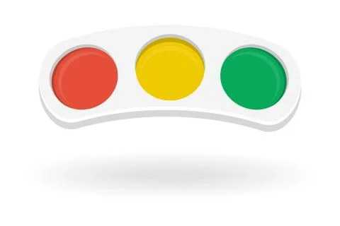 Traffic light horizontal isolated on white background, vector illustration Stock Illustration