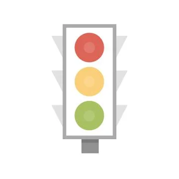 Traffic light icon flat design vector Illustrazione stock