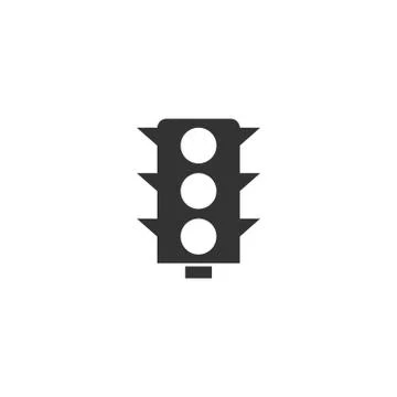 Traffic light icon flat Stock Illustration