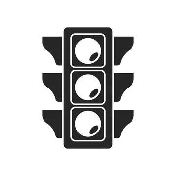 Traffic light icon in flat style. Stoplight vector illustration on isolated.. Stock Illustration