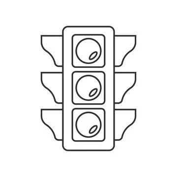 Traffic light icon in flat style. Stoplight vector illustration on isolated.. Stock Illustration