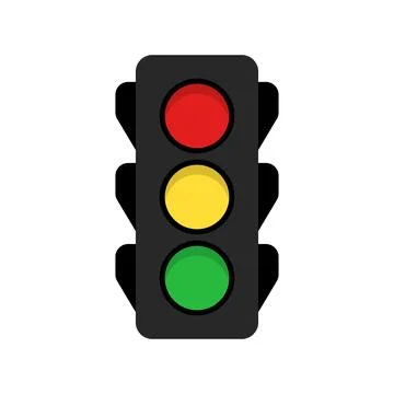 Traffic light icon in flat style. Stoplight vector illustration on isolated.. Stock Illustration