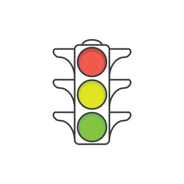 Traffic light icon. Illustrazione stock