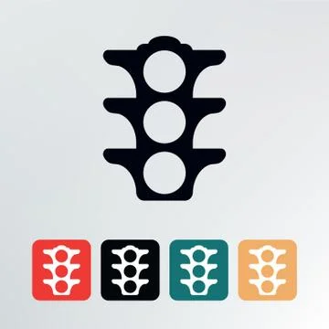 Traffic light icon. Stock Illustration