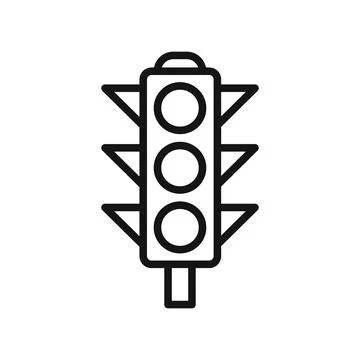 Traffic light icon mark in filled style Stock Illustration