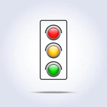 Traffic light icon one object Stock Illustration