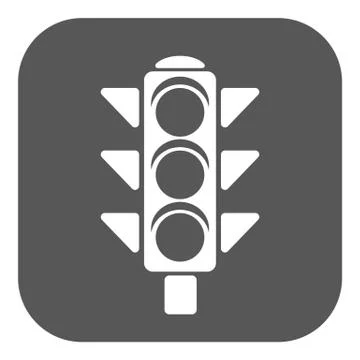 The traffic light icon. Stoplight and  semaphore, crossroads symbol. Flat イラスト素材