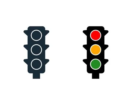 Traffic Light Icon Vector Logo Template Illustration Design Stock Illustration