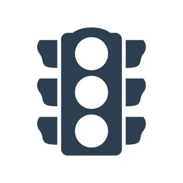 Traffic light Icon on white background. Stock Illustration