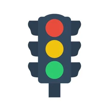 Traffic light Icon on white background. Stock Illustration