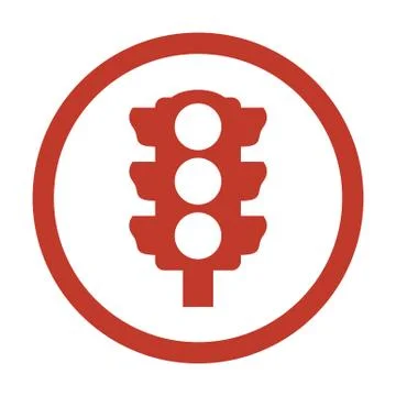 Traffic light Icon on white background. Stock Illustration