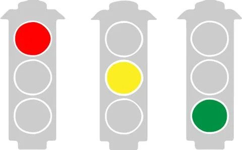 Traffic light icon on white background Stock Illustration