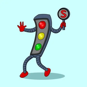 Traffic light illustration, traffic light element Stock Illustration