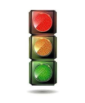 Traffic light isolated. Vector. Illustration