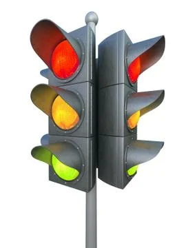 Traffic light isolated on white background Stock Illustration