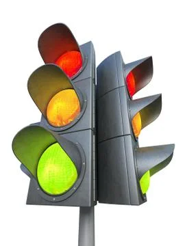 Traffic light isolated on white background Stock Illustration