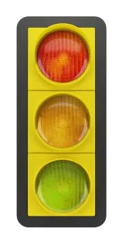 Traffic light isolated on white background Stock Illustration