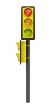 Traffic light isolated on white background Stock Illustration
