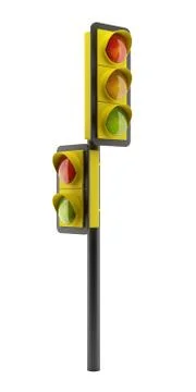 Traffic light isolated on white background Stock Illustration