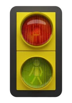 Traffic light isolated on white background Illustrazione stock