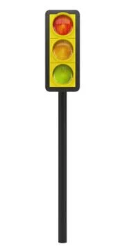 Traffic light isolated on white background Illustrazione stock