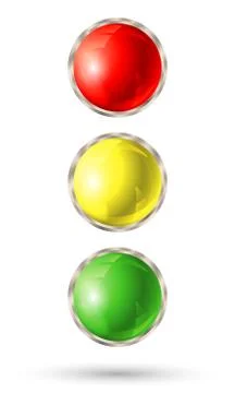 Traffic light isolated on white background Stock Illustration