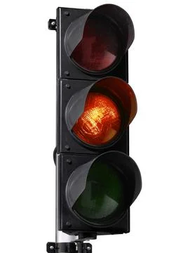 Traffic light isolated on white background Stock Photos