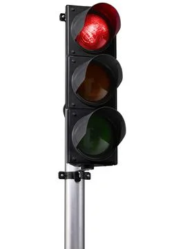 Traffic light isolated on white background Fotos de archivo