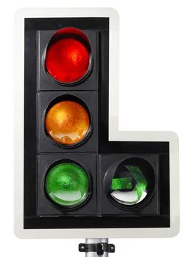 Traffic light isolated on white background Foto stock