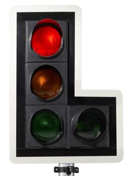 Traffic light isolated on white background Foto stock