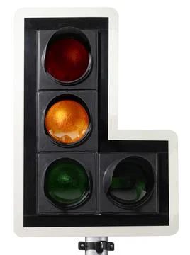 Traffic light isolated on white background Fotos de archivo