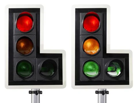 Traffic light isolated on white background Foto stock