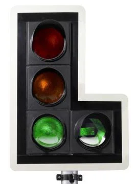 Traffic light isolated on white background Fotos de archivo