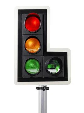 Traffic light isolated on white background Fotos de archivo