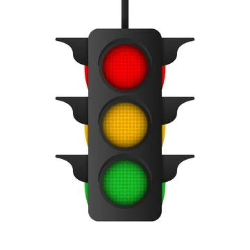 Traffic light isolatedon white background. Stock Illustration
