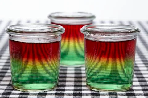 Traffic light jello Stock Photos