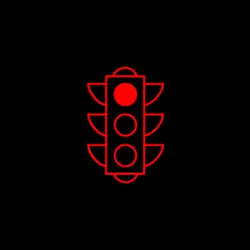 Traffic light line icon, stop light and navigation Stock Illustration