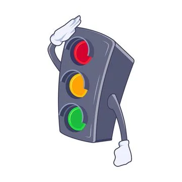 Traffic Light mascot symbol vector illustration Stock Illustration