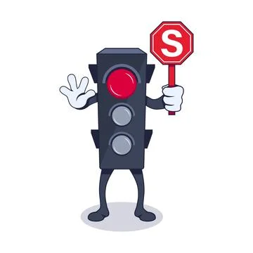 Traffic Light mascot vector illustration Stock Illustration