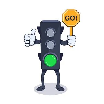 Traffic Light mascot vector illustration Stock Illustration