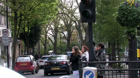 Traffic light in Notting Hill Video stock 24765018