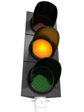 Traffic Light Orange Illustrazione stock