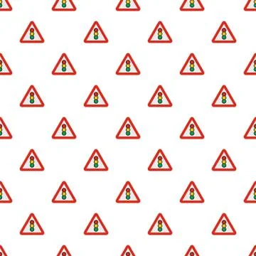 Traffic light pattern seamless Stock Illustration
