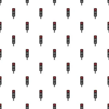 Traffic light pattern showing a red stop signal Stockillustratie