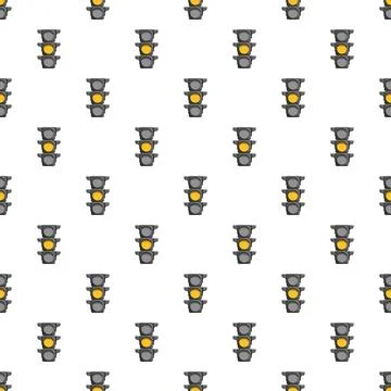 Traffic light pattern showing yellow caution signal repeatedly Stock Illustration