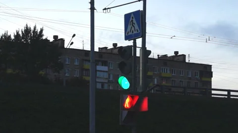 Traffic light for pedestrians transition 스톡 동영상 68744641