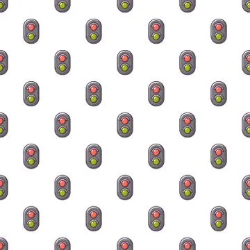 Traffic light railway pattern seamless イラスト素材