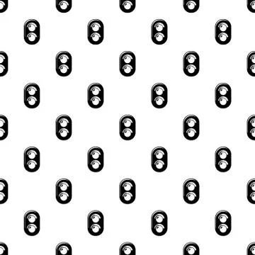 Traffic light railway pattern seamless Illustrazione stock